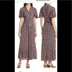 DVF Wrap Maxi Dress in Geometric Print